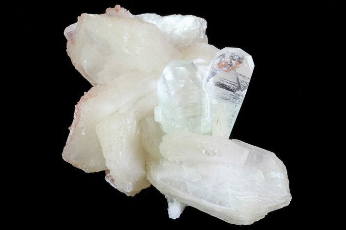 Zoned Apophyllite Crystals With Stilbite - India #72076